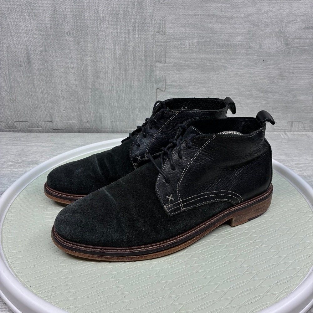 Wolverine 1883 Hensel Desert Boots Men's 9 Black Ankle High Suede Leather
